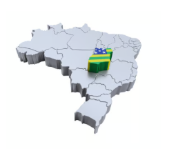 Mapa de Goiás com cidades atendidas
